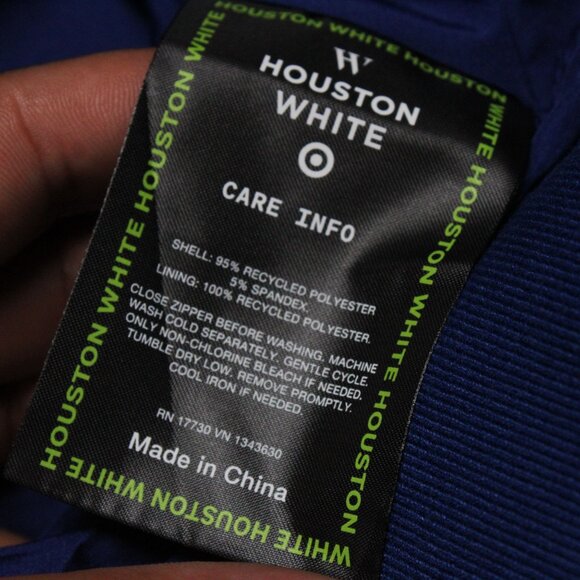 Target x Houston White Bomber Jacket Mens XL Blue Plaid Full Zip Casual Lined - Picture 10 of 10